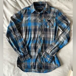 Zoo York Blue and Grey Flannel